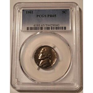 1961 Jefferson Nickel Proof PR65 PCGS